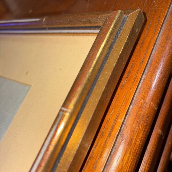 Framed SIGNED FRANCIS WEST Painting ORIENTAL ASIAN Influence BOATS SEASCAPE - Picture 8 of 9